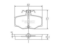 Brake pads Rear Axle J3611031 NIPPARTS for NISSAN PRIMERA PRIMERA Hatchback