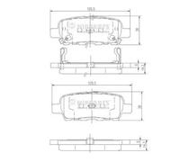 Brake pads Rear Axle J3611044 NIPPARTS for NISSAN INFINITI SUZUKI RENAULT