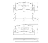 Brake pads Rear Axle J3612013 NIPPARTS for TOYOTA LEXUS