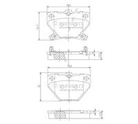 Brake pads Rear Axle J3612018 NIPPARTS for TOYOTA YARIS/VITZ CELICA Coupe