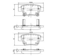Brake pads Rear Axle J3612030 NIPPARTS for TOYOTA AVENSIS Estate AVENSIS Saloon
