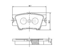 Brake pads Rear Axle J3612035 NIPPARTS for TOYOTA LEXUS