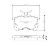 Brake pads Rear Axle J3614015 NIPPARTS for HONDA ACCORD VI ACCORD VII