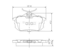 Brake pads Rear Axle J3615012 NIPPARTS for MITSUBISHI VOLVO SMART PROTON