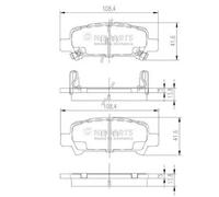 Brake pads Rear Axle J3617002 NIPPARTS for SUBARU IMPREZA Saloon IMPREZA Estate