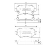 Brake pads Rear Axle N3610310 NIPPARTS for OPEL KIA CHEVROLET