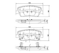 Brake pads Rear Axle N3610312 NIPPARTS for KIA HYUNDAI