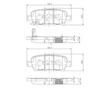 Brake pads Rear Axle N3611051 NIPPARTS for NISSAN INFINITI SUZUKI