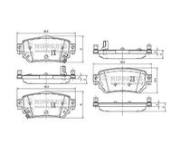 Brake pads Rear Axle N3611060 NIPPARTS for NISSAN RENAULT