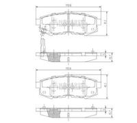 Brake pads Rear Axle N3613023 NIPPARTS for MAZDA MPV Mk II