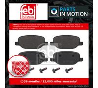 Brake Pads Set fits LANCIA THESIS 841 2.4D Rear 03 to 09 77362273 77363579 Febi