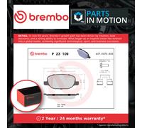 Brake Pads Set fits ALFA ROMEO 159 939 2.2 Rear 05 to 11 939A5.000 Brembo New