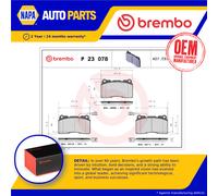 Brake Pads Set fits ALFA ROMEO 166 936 3.2 Front 03 to 07 936A.000 Brembo New