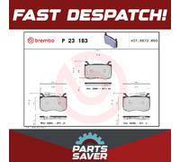 Brake Pads Set fits ALFA ROMEO GIULIA 952 2.2D Front 2015 on Brembo 68311929AA
