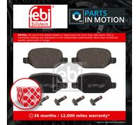 Rear Brake Pads 147 Set Kit Fits Alfa Romeo 77364839 Febi 16853