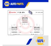 BREMBO P 23 074 Brake pad set
