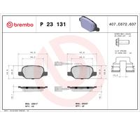 Brake Pads Set fits ALFA ROMEO MITO 955 1.4 Rear 08 to 18 Brembo 71770108 New
