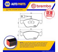 Brake Pads Set fits ALFA ROMEO SPIDER 916 3.0 Front 98 to 05 AR16101 Brembo New