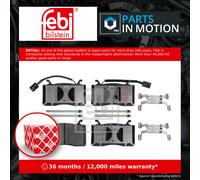 febi bilstein 116228 Brake Pad Set with fastening material, 1 unit