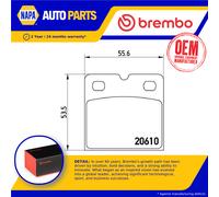 Brake Pads Set fits ASTON MARTIN DB9 6.0 Rear 04 to 16 Brembo 4G432C562BA New