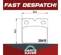 Brembo P02001 Rear Brake Pads Pack of 4