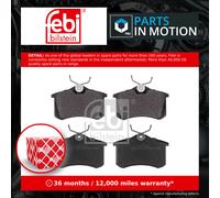 Brake Pads Set fits AUDI A3 Rear 96 to 13 1E0698451 JZW698451 1JD698451 Febi New