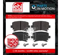 Brake Pads Set fits AUDI A4 B6, B7 Rear 04 to 09 1K0698451 JZW698451D 1K0698451B