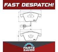 Brake Pads Set fits AUDI A4 B7 2.7D Front 05 to 09 Brembo 4E0698151F 4E0698151M