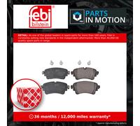 Brake Pads Set fits AUDI A4 B9 Rear Left or Right 1.4 2.0 2.0D 3.0D 2015 on Febi