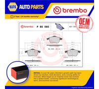 Brake Pads Set fits AUDI A6 C5, C6 2.0 Front 01 to 11 Brembo 3BD698151 Quality