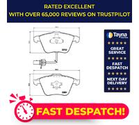 Brake Pads Set fits AUDI A6 C6 2.8 Front 08 to 11 Brembo 4E0698151F 4E0698151M