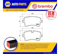 Brake Pads Set fits AUDI A6 C7 1.8 Rear 14 to 18 CYGA Brembo 4G0698451B Quality