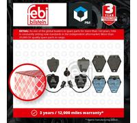 Brake pads Front Axle 16762 FEBI BILSTEIN for AUDI A8 D2