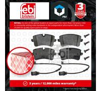 Brake Pads Set fits AUDI S8 4H 4.0 Rear 12 to 18 4H0698451C 4H0698451D Febi New
