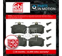 Brake Pads Set fits AUDI CABRIOLET B3 Rear 92 to 00 4A0698451 4A0698451A Febi