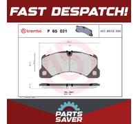 Brake Pads Set fits AUDI E-TRON GT F83 Front 2020 on Brembo 7P0698151 7P0698151B