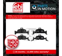 febi bilstein 16938 Brake Pad Set, 1 unit