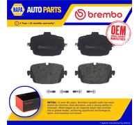 Brake Pads Set fits AUDI Q7 4MB 3.0D Rear 15 to 19 Brembo 4M8698451 4M8698451B