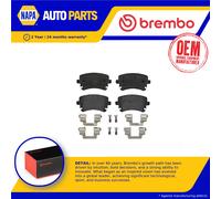 Brake Pads Set fits AUDI RS6 4B2, 4B5 4.2 Rear 02 to 05 Brembo 4B3698451 Quality