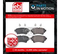 febi bilstein Brake Pad Set 116425 with securing bolts, 1 unit
