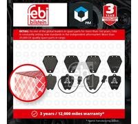 Brake Pads Set fits AUDI A8 D2 6.0 Front 01 to 02 AZC 4A0698151B 4A0698151D Febi