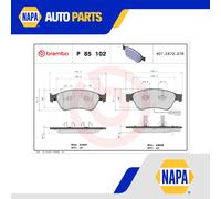 Brake Pads Set fits AUDI S6 4F2, 4F5 5.2 Front 06 to 11 BXA Brembo 4E0698151 New