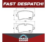 Brake Pads Set fits AUDI S6 4G, C7 4.0 Rear 12 to 18 Brembo 4G0698451B Quality