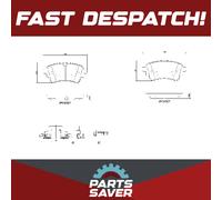Brake Pads Set fits AUDI A6 C8 2.0D Rear 2018 on Brembo 80A698451F 8W0698451AC