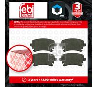 Brake Pad Set 16588 by Febi Bilstein Rear Axle - Single set