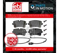 Brake Pads Set fits AUDI S8 4H 4.0 Rear 12 to 18 4H0698451C 4H0698451D Febi New