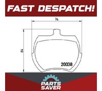 Brake pads P 52 002 BREMBO for AUSTIN ROVER TRIUMPH MG INNOCENTI AUSTIN-HEALEY
