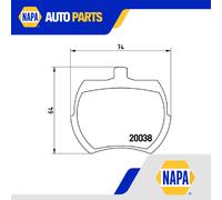 Brake Pads Set fits AUSTIN MINI MOKE 1.0 Front 90 to 92 99H Brembo CDU3030EVA