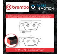 Brake Pads Set fits BENTLEY FLYING SPUR 4W, ZG21BB 6.0 Front 2013 on Brembo New
