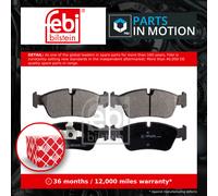 Brake Pad set 16531 by Febi Bilstein Front Axle - Single set